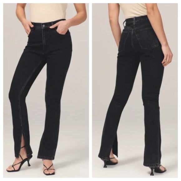 Abercrombie & Fitch Women's Curve Love High Rise Skinny Vent Hem Jean Size 32 - Picture 1 of 11